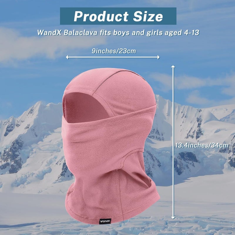 Wandx Winter Balaclava Ski Mask for Kids Windproof Ski Face Neck Warmer for Cold Weather Winter Outdoor Sports - Image 2